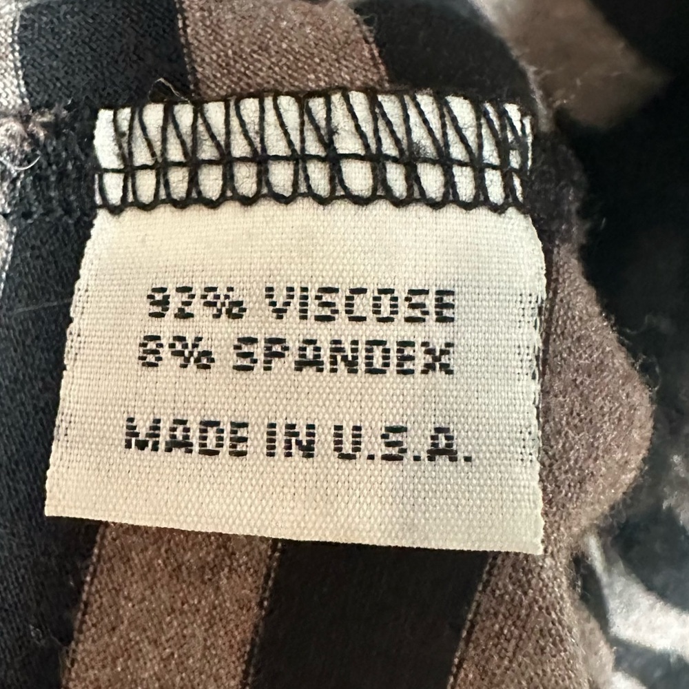 BRYN WALKER Women's Large Annette Cardigan Black & Tan Striped Drape Cardigan - Picture 7 of 9